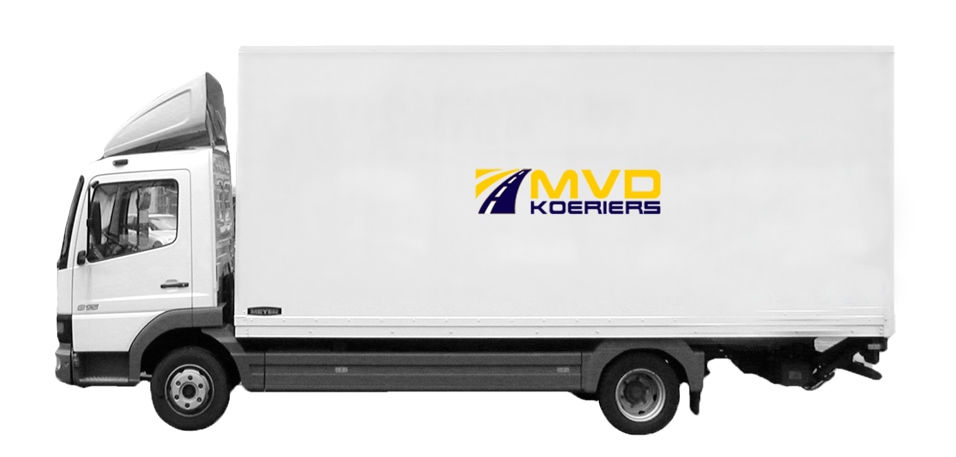 MVD Koeriers vrachtwagen voor alle transport diensten. Zorgvuldig en efficiënt!